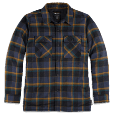 アウトドア メンズ フィードバック シャツ ジャケット 紺 チェック柄