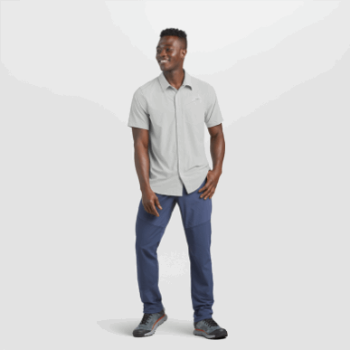 アウトドア メンズ アストロマン S/s サン シャツ ペブル