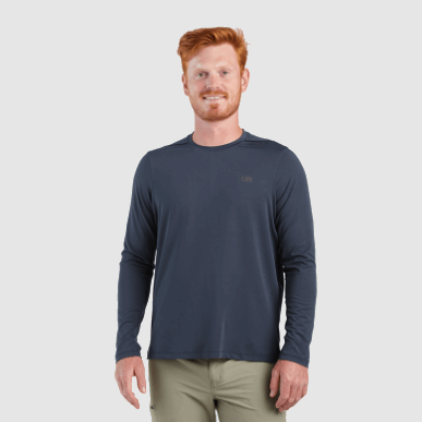 アウトドア メンズ アクティブアイス スペクトラム サン ロングスリーブ ティー ファティーグ ヘザー