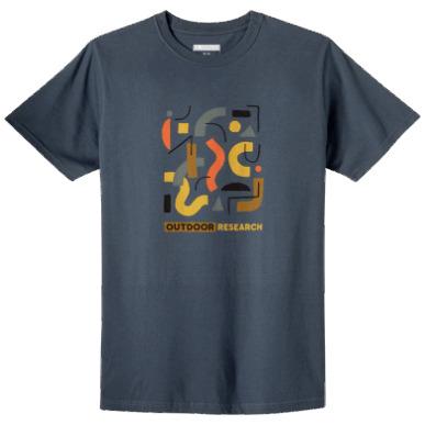 アウトドア メンズ シェイプ スケープ Tシャツ ネイバル ブルー