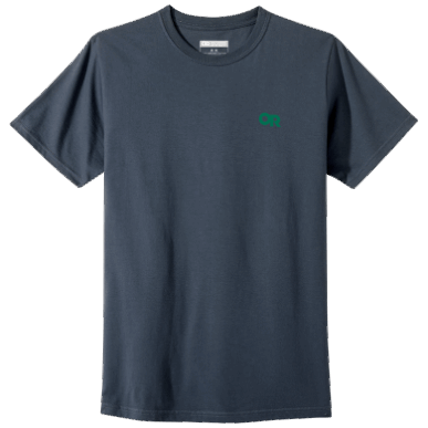 アウトドアロックアップ バックロゴTシャツ ネイバルブルー/スプラウト