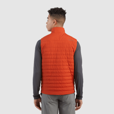 アウトドア メンズ シャドー断熱ベスト レッドロック