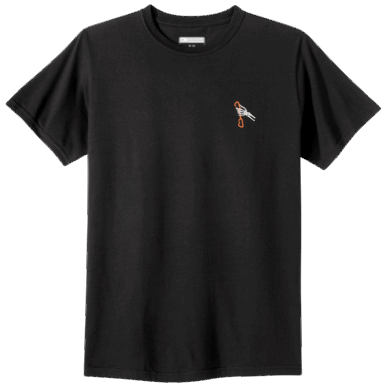アウトドアメンズグリップTシャツブラック
