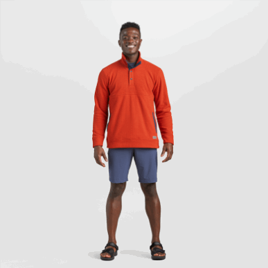 アウトドア メンズ トレイル ミックス スナップ プルオーバー Ii Redrock