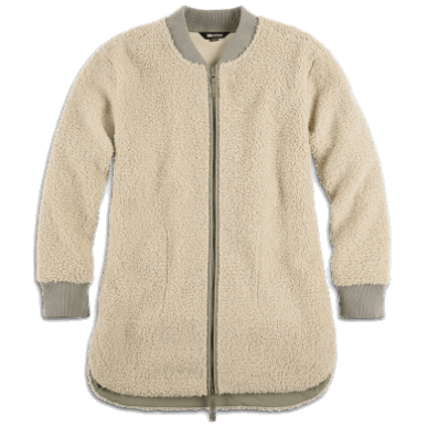 アウトドア レディース ジュノー シェルパ フリース コート フォグ