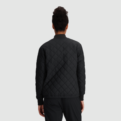 アウトドア レディース シャドウ リバーシブル ボンバー ブラック/ローデン