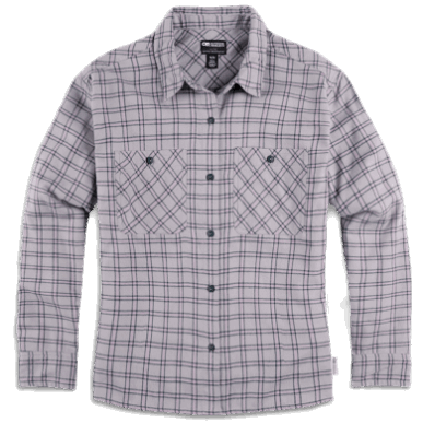 アウトドア レディース フィードバック フランネルシャツ ライトアッシュチェック