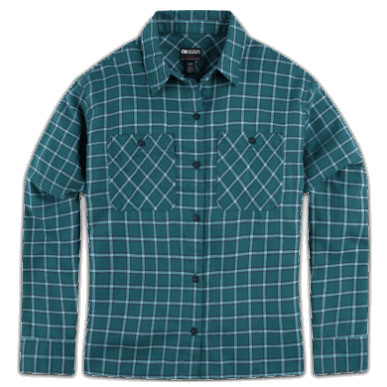 アウトドア レディース フィードバック フランネル シャツ ライト ディープ レイク チェック