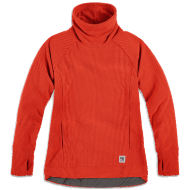 アウトドア レディース トレイル ミックス カウル プルオーバー プラス クランベリー