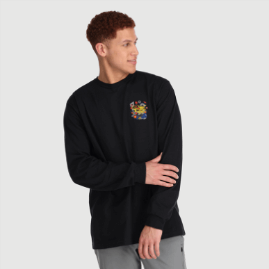 アウトドア アーティスト シリーズ グラフィック L/S ティー ブラック