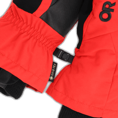 袖口ゴアテックス手袋の下のアウトドアメンズレボリューションブラック