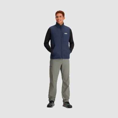 アウトドア メンズ トレイル ミックス ベスト ネイビー ブルー