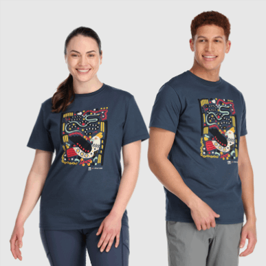 アウトドアアーティストシリーズ グラフィックTシャツ ネイバルブルー