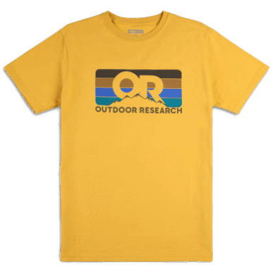 アウトドアまたはアドボケート ストライプ Tシャツ カラマツ